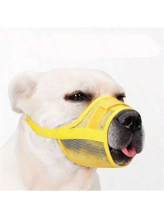1pc Breathable Pet Muzzle, Water Drinkable, Anti-Bite, Anti-Bark, Suitable For Medium & Large Dogs