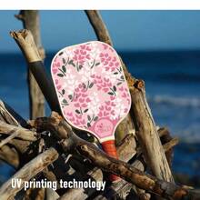 女孩超轻高颜碳纤维匹克球拍，户外运动，家庭运动球拍 - 乾枯玫瑰色 - 查看 7