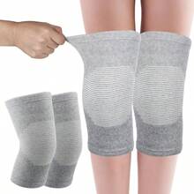 1 Pasang Pelindung Lutut Kompresi Arang Bambu dengan Daya Serap Kelembapan yang Dapat Bernapas dan Dukungan Elastis, Cocok untuk Lari, Bola Basket, Tenis, Yoga, dan Kebugaran - MultiWarna - View 1
