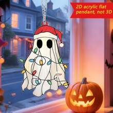 Halloween Ghost Sunlight Catcher, 2D Flat Acrylic Hanging Decoration, Suitable For Hanging In Corridors, By Windows, Outdoor Gardens, Study Rooms, Bedrooms, Living Rooms, Etc. Halloween Gift, Autumn Decoration Home Decor Halloween Decor Room Decor