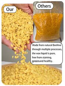 500g/1000g Beeswax Pellets - Multi-Filtered Wax, Suitable For DIY And Candle Making - Ideal As Gifts And Home Decor (Yellow/White Available), Mother's Day Gift, Gift For Women - Multicolor - View 5
