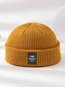 1 pieza Gorro de punto fino, suave y cómodo para otoño/invierno, adecuado para uso casual al aire libre, ideal para combinar con atuendos de otoño y como regalo