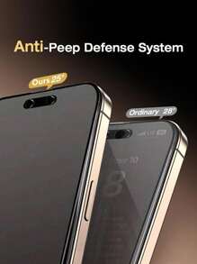 磨砂 2 件装 Apple 陶瓷磨砂隐私屏幕保护膜,非玻璃,软陶瓷手机膜,全屏覆盖适用于 16 Pro/16/16 Plus/15 PRO MAX/15/15 PRO/15 PLUS/14 PRO MAX/14/14 PRO/14 PLUS/13 PRO MAX/13/13PRO/12/11/XR/Mini 磨砂隐私屏幕保护必备,适用于日常防护、办公室、家用手机屏幕保护膜手机配件防水防震防摔防摔防刮防指纹 - 黑色 - 查看 4