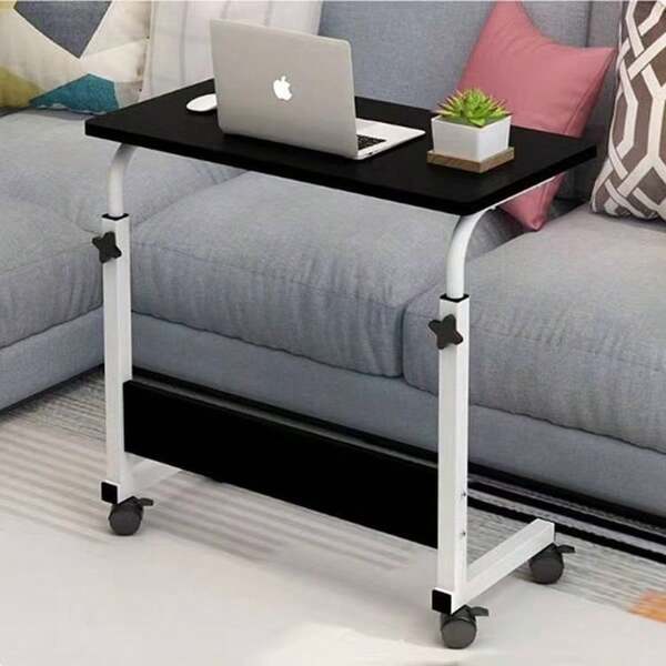 Mesa móvil para computadora con altura regulable, ideal para espacios reducidos: Mesa de escritura con ruedas, perfecta para esquinas, oficina en casa, estudio, dormitorios portátiles, trabajo y almacenamiento