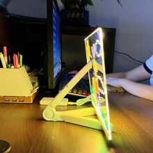 Acrylic Dry Erase Board With Led Light Up Dry Erase Board With Stand As A Glow Memo LED Letter Message Board Led Note Board White Board With 7 Color Pen For Office School Home,Back To School