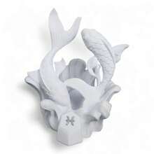 Decoração Enfeites Presente Signo Peixes Decorativo Zodíaco Presente Peixe - Branco - Visão 1