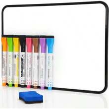 Dry Erase Mini Whiteboard, 4 Pcs A4 Small Whiteboard, Portable Double-Sided Dry Erase Board For Drawing In School &Amp; Home