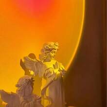 1pc Sunset Ambiance LED Light - Romantic Sunset Projection Lamp, Suitable For Bedroom And Living Room Decor, Especially Suitable For Photography, Parties, Weddings And Birthdays, USB Powered, No Battery Required, Working Voltage <36V, Sunset Decor | Warm Atmosphere USB Powered Light, Sunset Decor Photography Monochrome Sunset Lamp, Romantic Background Atmosphere Light, Convenient To Carry Outdoors, Versatile Power Bank, Suitable For White Wall Background Accents, Indoor Photo Backdrop Decoration Light - Monochrome Sunset Light - View 3