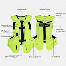 1 pièce Nouvelle veste de moto, gilet airbag moto, gilet airbag moto, veste de moto, gilet réfléchissant, accessoires de motocross, de course moto, système airbag, protecteur de dos airbag, accessoires de cyclisme