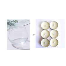 High-End Transparent Glass Candle Holder, Centerpiece Decor Suitable For Engagement Party, Bridal Shower, Dining Table Decoration And Romantic Dinner - White - View 13