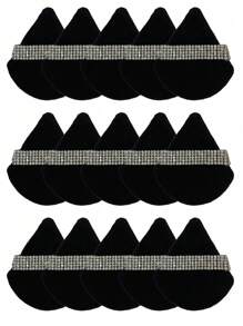 1/3/5/10/15/24 件装黑色三角化妆海绵套装，水晶绒短绒材质，柔软粘性强，适用于化妆、家居装饰、梳妆台、旅行、卧室等场合，是理想的化妆配件。套装包含粉扑、化妆海绵、化妆海绵、化妆海绵，价格实惠，是圣诞礼物或圣诞袜填充物的绝佳选择。 - 黑色 - 查看 13