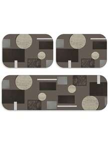 Set Of 3 Modern Kitchen Rugs – Runner + Decorative Rugs - TPCOZ1284 - 查看 1