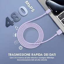 1~3 件 USB A 至 USB C 快速充电线，长 3FT/6FT 车载充电器 C 型线，兼容 17 16 15 Pro/Pro Max/Plus，兼容三星 Galaxy S25 S24 S23 S22 S21 S20 S10 A55 A54 翻盖兼容 16、16 Pro Max、15、15 Plus、15 Pro、15 Pro Max，兼容 Redmi，兼容 OnePlus - 紫色 - 查看 6