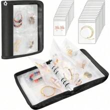 Jewelry Organizer Book - Zippered Travel Binder With Anti-Tarnish Pouches For Necklaces, Bracelets & Rings​