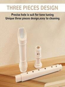 1pc Alto/Soprano Recorder For Beginners, 8-Hole Flute With Cleaning Rod, ABS Material Musical Instrument - Multicolor - View 5