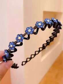 1/4 stuks prachtige, sprankelende, met strass-steentjes versierde, antislip haarbanden voor meisjes en vrouwen - elegante haaraccessoires met decoratief bloemmotief - perfect voor dagelijks gebruik, feestjes en speciale gelegenheden