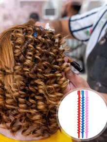 1 包（约 20 个）螺旋卷发棒，DIY 美发工具，女士发饰，美发，旅行，旅行必备，大学必备，卷发棒，柔性卷发器 - 彩色 - 查看 3