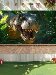 1PC Polyester Backdrop, 2D Dinosaur Design,Dino World Polyester Backdrop - 2D Stegosaurus & Volcano Design For Grand Openings, School Plays & Jurassic Parties - No Power Needed All-Weather Event Banner (75x110 Inch) Meteor Shower, Galaxy Print, Astronaut Suit, Jungle Vines, Tropical Birds, Waterfall Mist, Coral Glow,