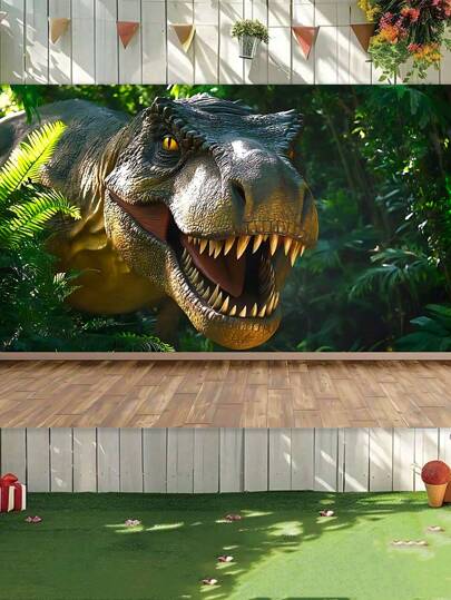 1 pezzo Sfondo in poliestere, design 2D di dinosauro, sfondo in poliestere del mondo dei dinosauri - design 2D di Stegosauro e vulcano per aperture importanti, spettacoli scolastici e feste giurassiche - non necessita di alimentazione, striscione per eventi in ogni condizione atmosferica (75x110 pollici) Pioggia di meteoriti, stampa galassia, tuta astronauta, liane della giungla, uccelli tropicali, nebbia di cascata, bagliore di corallo