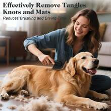 2 Stücke Entwirrbürste für Hunde & Haustier Kamm, Professionelle Hundegrooming Bürste (Goldendoodles, Pudel, Labradoodles) mit extra langen Borsten zum effektiven Entfernen von Knoten, Verfilzungen und Flocken