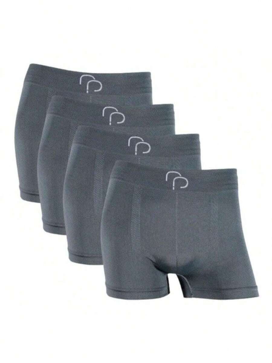 Rafa Parize Kit Of 4 Men's Boxer Briefs RP Original Adult Premium - Grey - View 1