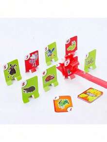 Máscara de rana, cartas para lamer la lengua, juego de mesa, juguete interactivo para niños y adultos, diversión familiar, juegos de rompecabezas de escritorio para fiesta de amigos - Verde - Ver 2