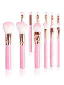 Juego de brochas de maquillaje para principiantes, set de 19 piezas de 12 brochas de maquillaje, 3 piezas de huevo sin polvo, 3 piezas de esponja triangular en polvo, 1 bolsa de almacenamiento de piezas - 12 piezas - Ver 13