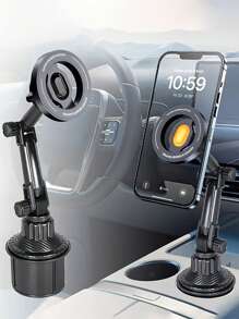 xnyocn 车载杯架磁性手机支架，单手操作可调节底座宽度，适用于大多数车载杯底座 - 彩色 - 查看 8