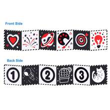 1 Stück Baby Spielzeug, Schwarz-Weiß Kontrast Stoffbuch, visuelle sensorische Anregung, Frühförderung Spielzeug für Babys