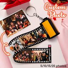 Anniversary Gifts Custom Text For The Film Roll Keychain Personalized Picture Camera Roll Keychain With Reel Album Customized - Multicolor 1 - View 8