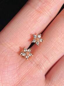 一对时尚立方氧化锆耳钉，女士婚礼、订婚、周年纪念、派对、情人节礼物