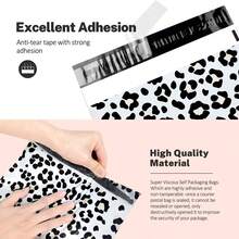 Leopard Print Poly Mailers,50Pcs Shipping Bags 14.5 X 19 Thank You Print, Fashionable & Durable, For Express Delivery,  Plastic Mailing Bags,Logistics Shipping Package Back To School - Cheetah Claw - View 4