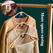 5pcs Wide Shoulder Seamless Non-Slip 360° Rotatable Simple Plastic Hangers, Suitable For Home/Dorm Room Laundry/Storage, Clothes Drying/Hanging