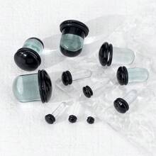 SWANJO 2 件玻璃耳塞拉伸套件短锥形扩张器 1.6-16 毫米拉伸耳道和耳塞身体穿孔饰品 - Glass - 查看 6