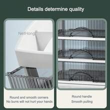 NetHong 4/5Tier Large Makeup Storage Box Case Cosmetic Stationery Drawer Desktop Table Organiser - White - View 8