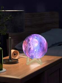 1 件手绘 DIY 星空星球月亮小夜灯，手工绘图涂鸦绘画手工制作，适合万圣节、圣诞节、感恩节、情人节、斋月等节日、日常礼物 - 多色光 - 查看 10