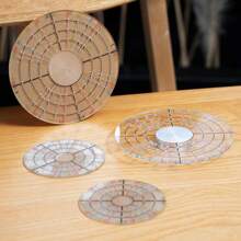 Strumento per ceramica, righello acrilico rotondo per linee di divisione, utensile per incisione e marcatura dell argilla, righello per centratura e ausiliario per tornio