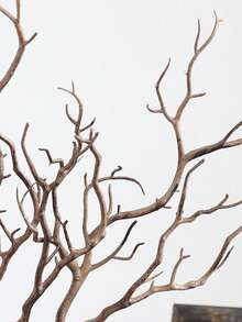 2pcs Artificial Coral & Antler Branch Set - Gothic Halloween Decor - Plastic Flowers For Indoor/Outdoor Spooky Landscape