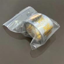 100/500 件透明圣诞雪花密封贴纸 - 不粘装饰，金色雪花用于礼品包装、装饰、卡片 - 1 卷 100 个用于节日派对装饰、节日装饰点缀、充满活力的节日装饰、无粘合剂装饰、卡片装饰、高品质饰面、装饰密封、DIY 装饰 - 金色 - 查看 8