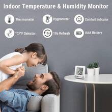 ThermoPro TP49 - Termómetro digital para interiores con monitor de temperatura y humedad, mini termómetro higrómetro - 1 - Ver 9
