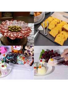 5 Stücke/6 Stücke Kunststoff-Eiszangen, 16 cm Mini Selbstbedienungszangen, Gebäckzangen, Bar-Eiszangen, Dessert-Salat-Sandwich-Zangen