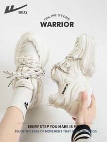 WARRIOR Warrior Comfortable Street Style Chunky Shoes For WomenSpring And SummerLightweight Comfortable Breathable Running Shoes Modest Style Casual Yet Sleek Sneakers Applicable Throughout The Year Wear-Resisting All-Day Wear Training Sneakers Little White Shoes