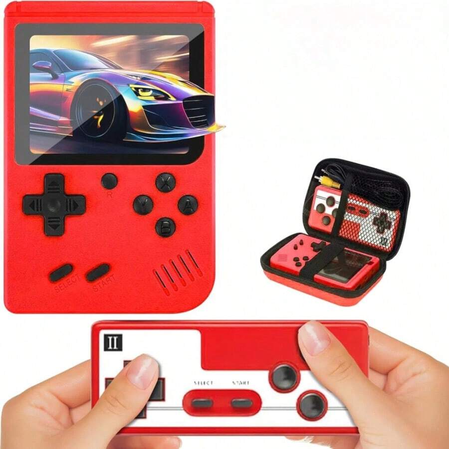 Portable Handheld Game Console, 3.0-Inch LCD Screen, Perfect For Parties, Supports Two Players, The Best Choice For Holiday Gifts, Give Your Boyfriend A Game Console As A Gift. - Đỏ - Xem 1