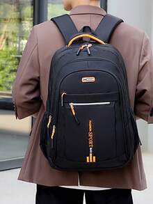 حقيبة ظهر متعددة الجيوب مطرزة للرجال، يمكن أن تحمل حقيبة كمبيوتر 15.6 بوصة، حقيبة مدرسية خفيفة الوزن، حقيبة سفر كبيرة السعة، حقيبة يومية مريحة للتنقل، حقيبة كتب متعددة الوظائف، للطلاب، المرحلة الإعدادية والثانوية، رحلات العمل، السفر والعطلات، التنقل اليومي، الرياضات الخارجية، هدايا عيد الميلاد، هدايا المناسبات