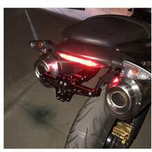 حامل لوحة ترخيص خلفية للدراجة النارية مصنوع من سبيكة الألومنيوم بدون مصباح، حامل لوحة ترخيص عالمي للدراجات الكهربائية