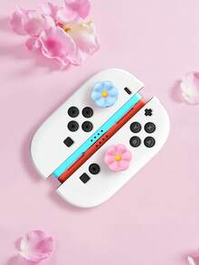 2 Pcs Thumb Grip Caps Compatible With Nintendo New Switch2(2025), Controller Silicone Joystick Caps Cover For Switch Controller, Game Controller Accessories - Multicolor - View 8