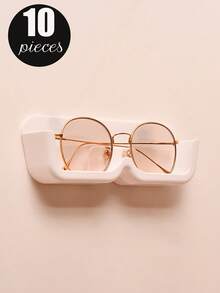 12 peças/10 peças/4 peças/3 peças/2 peças/1 peça de material plástico rígido sem furos, suporte para óculos de sol, caixa de armazenamento, estojo para óculos de sol, acessórios de exibição, adequado para colocar no quarto, sala de estar, banheiro ou escritório - multicolorido - Ver 14