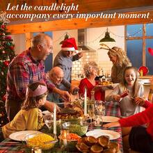 KORCCI Ivory Taper Candles 10 Inch - Set Of 6 Long Candles, 8 Hours Long Burning, Smokeless & Unscented & Dripless, Weddings, Birthdays, Dinner, Parties,, Prayer, Meditation - 白象牙 - 查看 7