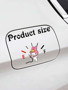 Sanrio 4/5 قطعة ملصقات سيارة كرتونية لشخصية كيتي، ملصقات ديكورية جميلة للسيارة، ملصقات لغطاء خزان الوقود، إبداعية