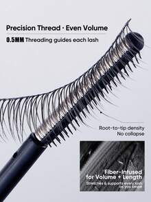 JUDYDOLL [双翼] 精华睫毛膏，丰盈，纤长，卷翘，防水，防晕染，速干睫毛膏，适合初学者，派对，音乐节，约会 - 01 黑色 - 查看 7